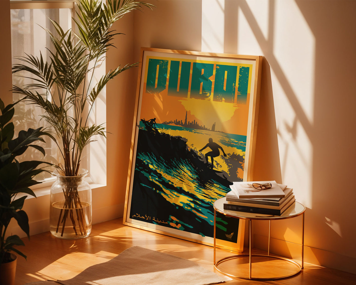 Surf at Sunset Beach, Dubai, City of Dreams, UAE.