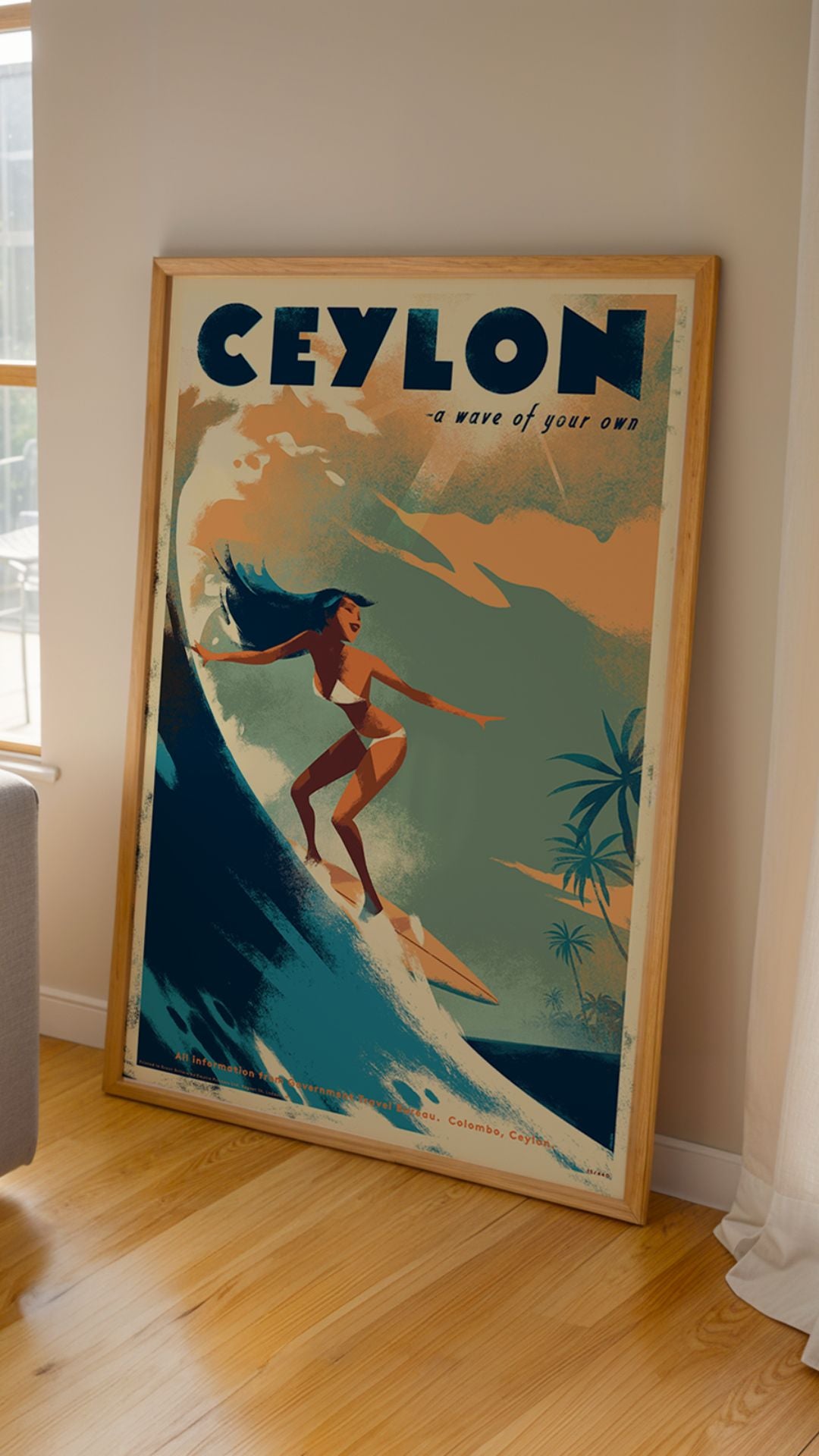 Ceylon "A Wave of Your Own", Talpe Beach 1970s.