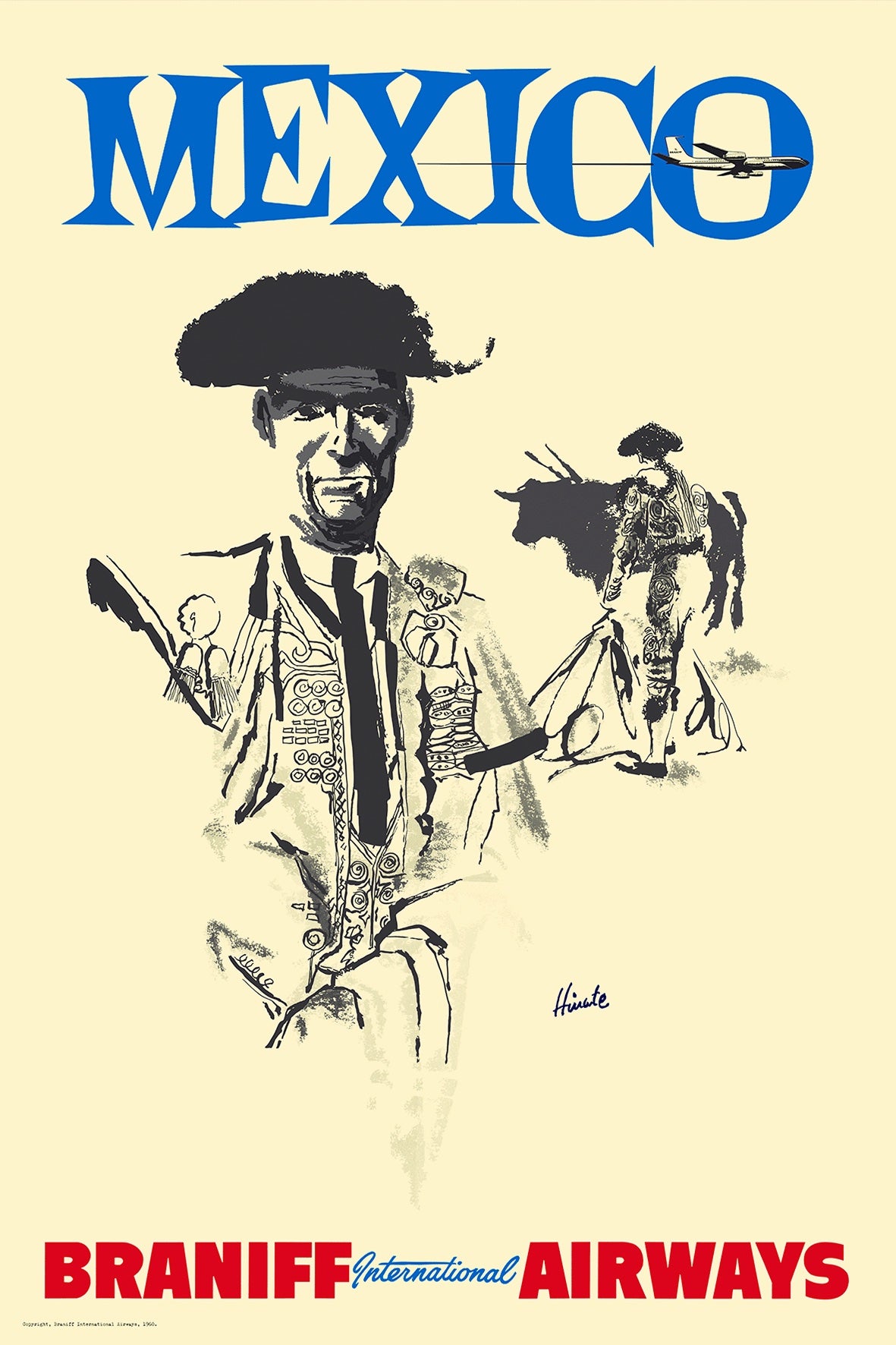 Mexico, Braniff International Airways, 1960s [Matador]. Stick No Bills