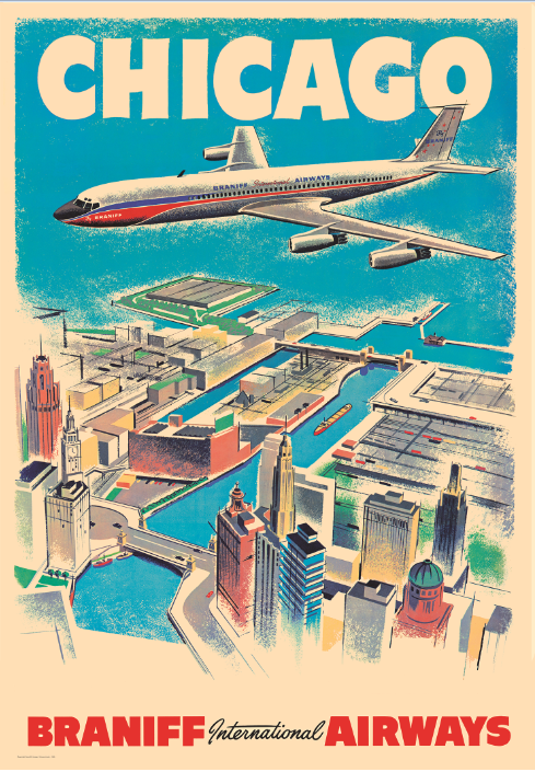 Chicago, Braniff International Airways, 1960s [Aerial View