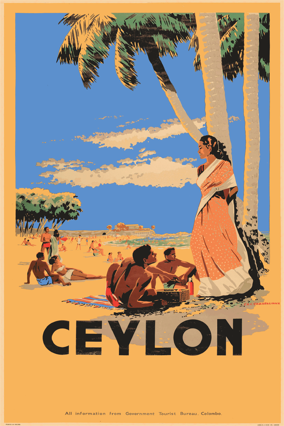 Mount Lavinia Beach, Ceylon, 1948.