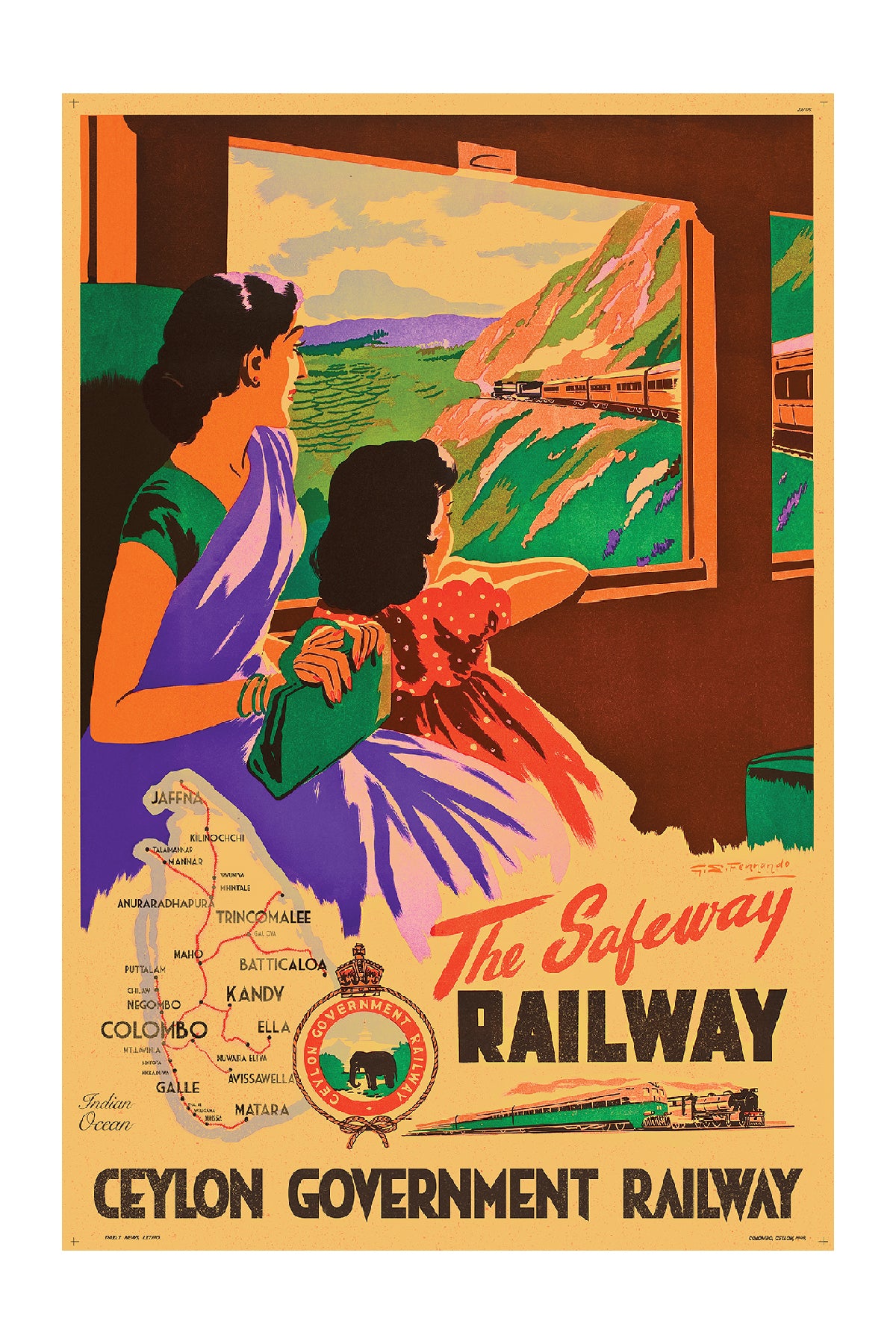 The Safeway Railway, Colombo Fort to Kandy, Ella and Badulla Via the Podi Manike, 1948.