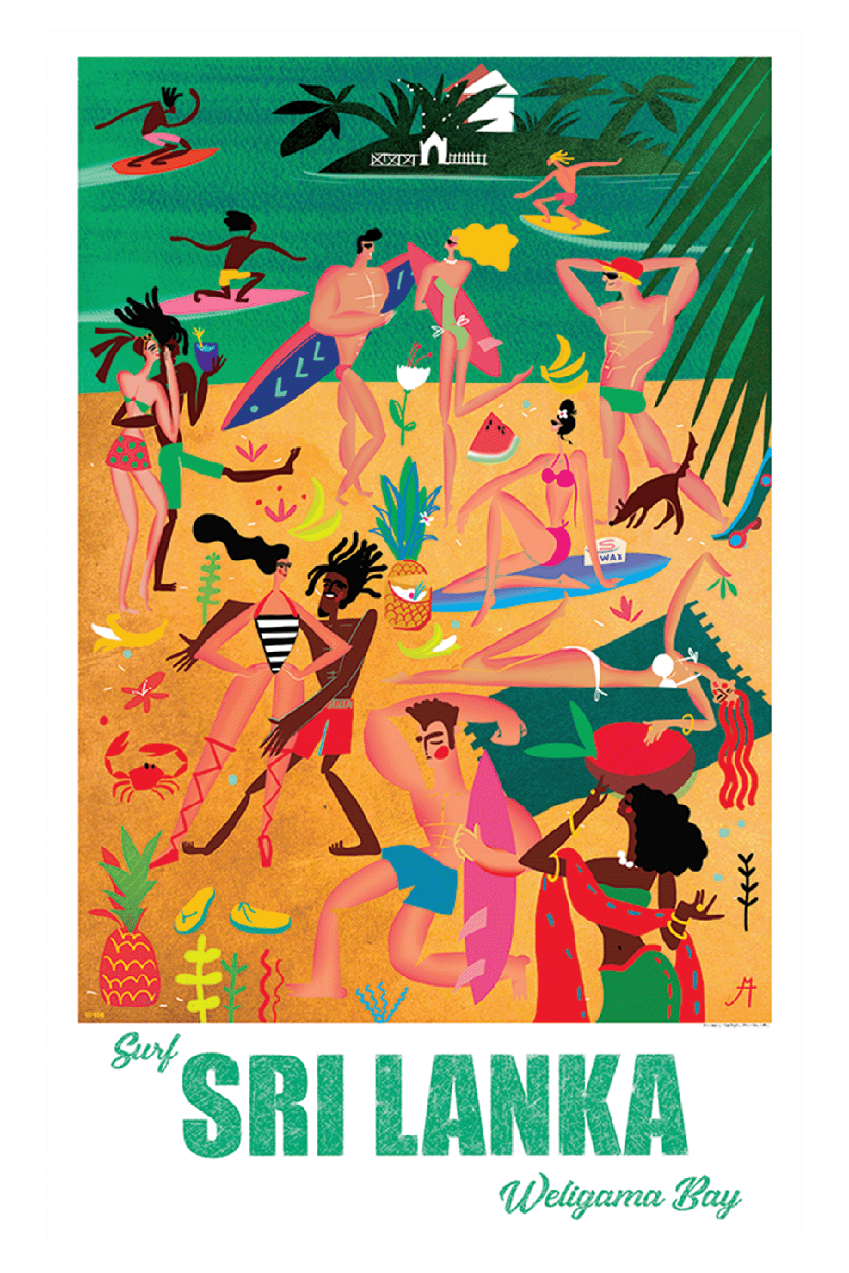 Surf Sri Lanka - Weligama Bay, 1980s.