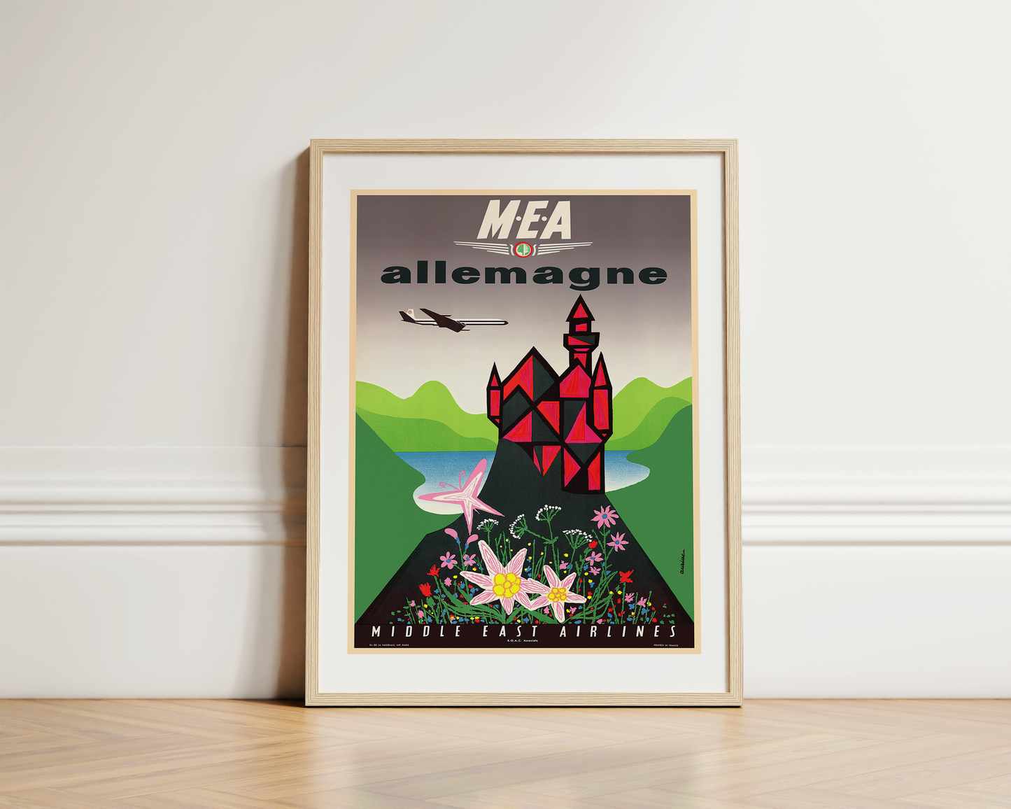 M.E.A. Allemagne, Middle East Airlines, 1960s.