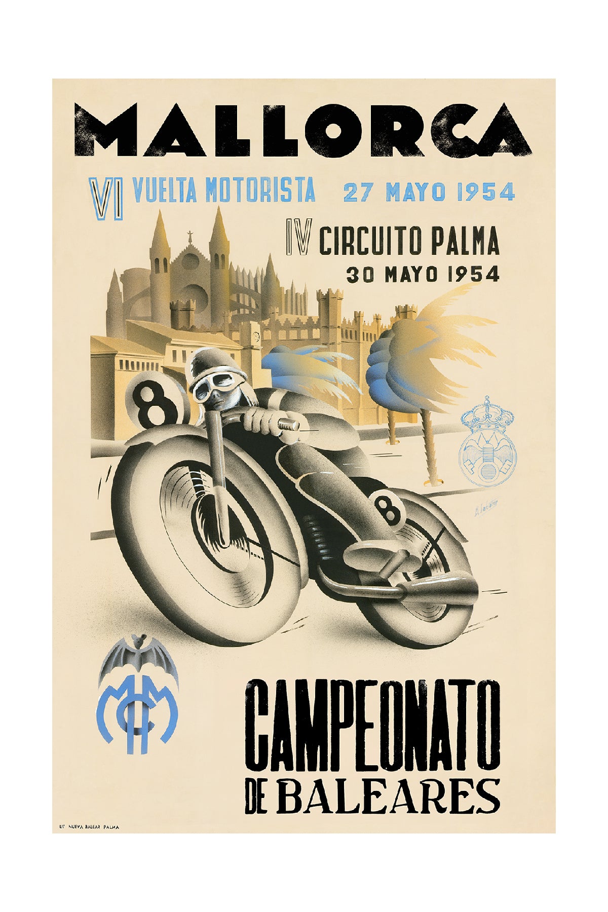VI Vuelta Motorista a Mallorca, IV Circuito Palma, 1954.