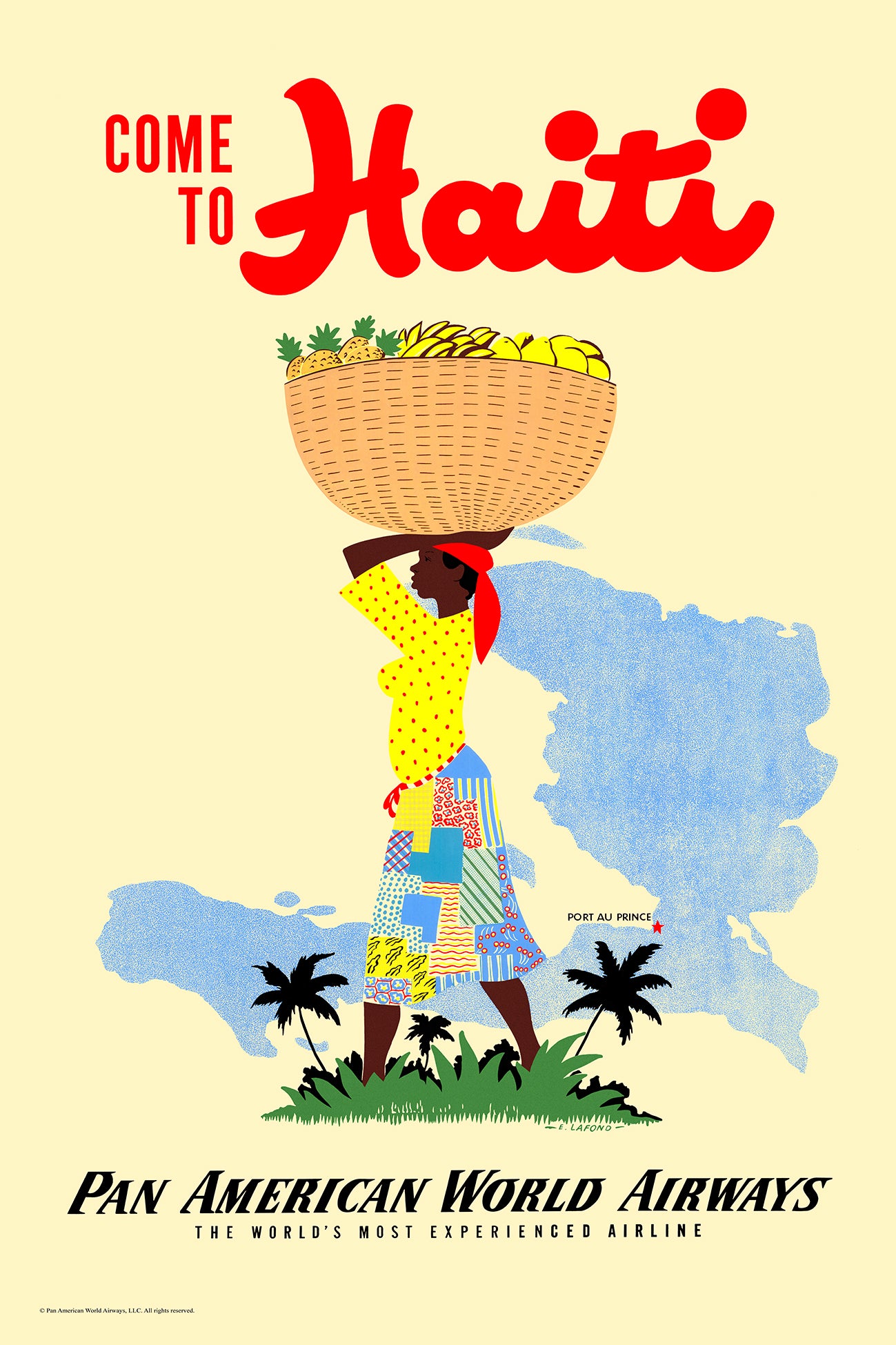 AIRLINES PAN AMERICAN TAHITÏ Rave-POSTER HQ 50x70cm d'une AFFICHE VINTAGE AIRLINES PAN AMERICAN TAHITÏ Rave-POSTER HQ 50x70cm d'une AFFICHE VINTAGE