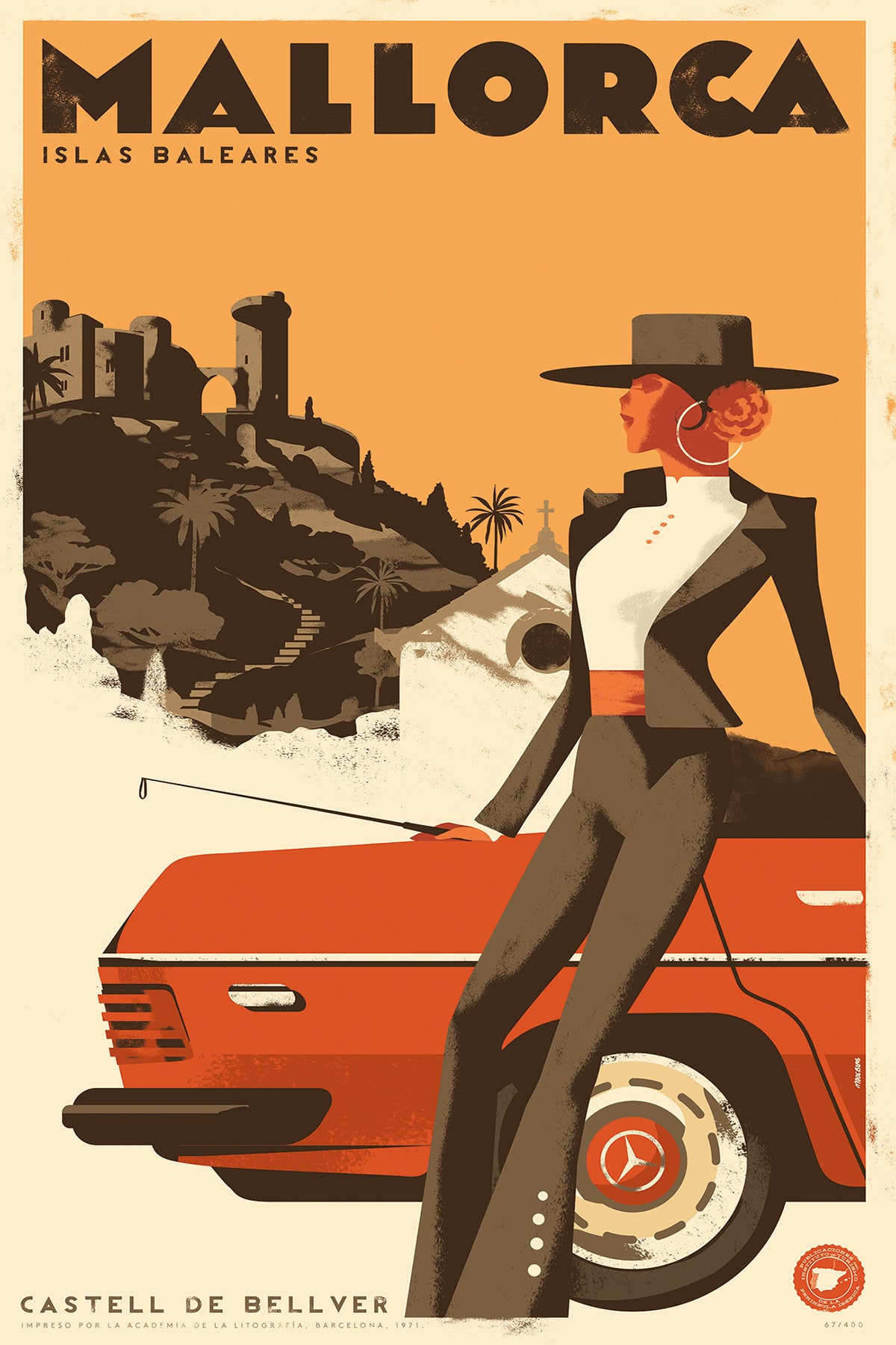 La Amazona De Sevilla, Castell de Bellver, Islas Baleares, 1970s.