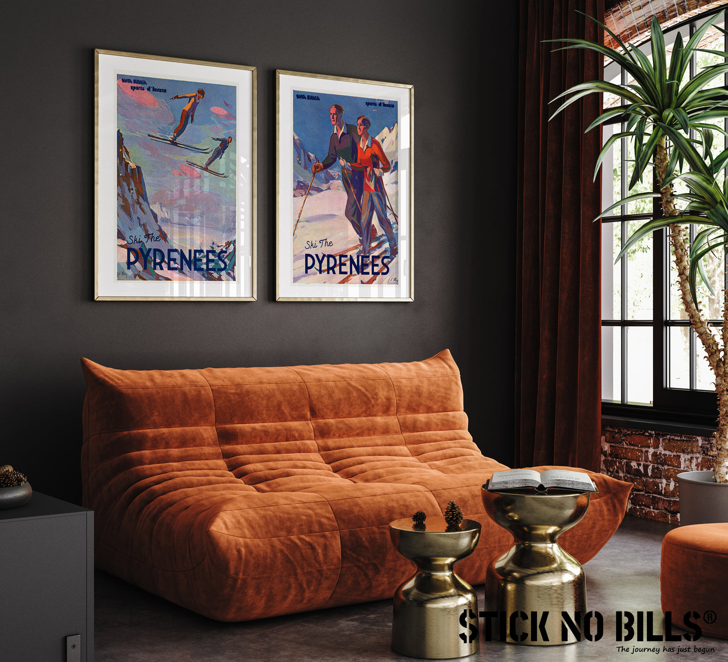 Lovers on Skis, Santa Eulalia, The Pyrenees.