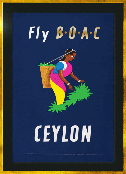 Fly B.O.A.C To Ceylon, Tea Picker, 1953