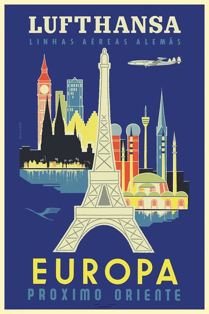 Lufthansa, Europa, 1960s [Tour Eiffel].