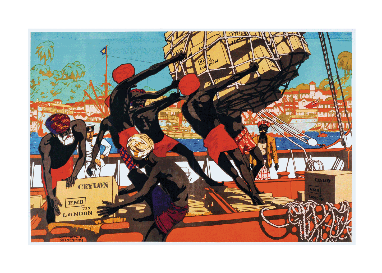 Colombo Docks (Tea-Loading), Ceylon, 1927.