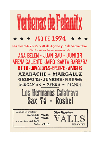 Verbenas de Felanitx, Mallorca, 1974 [Ana Belén]
