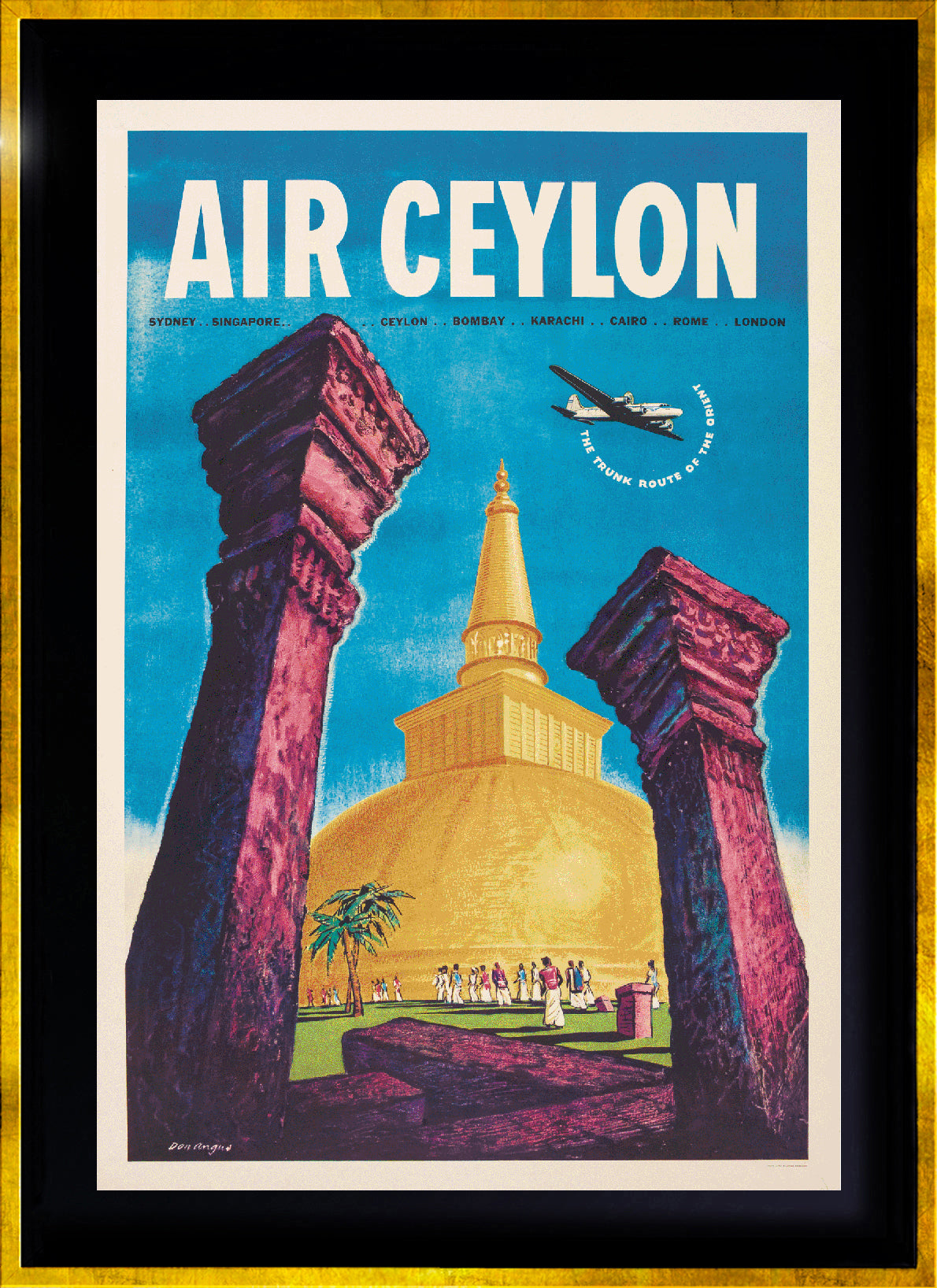 Ruwanwelisaya Stupa, (Est. 140 B.C.). Anuradhapura Via Air Ceylon.