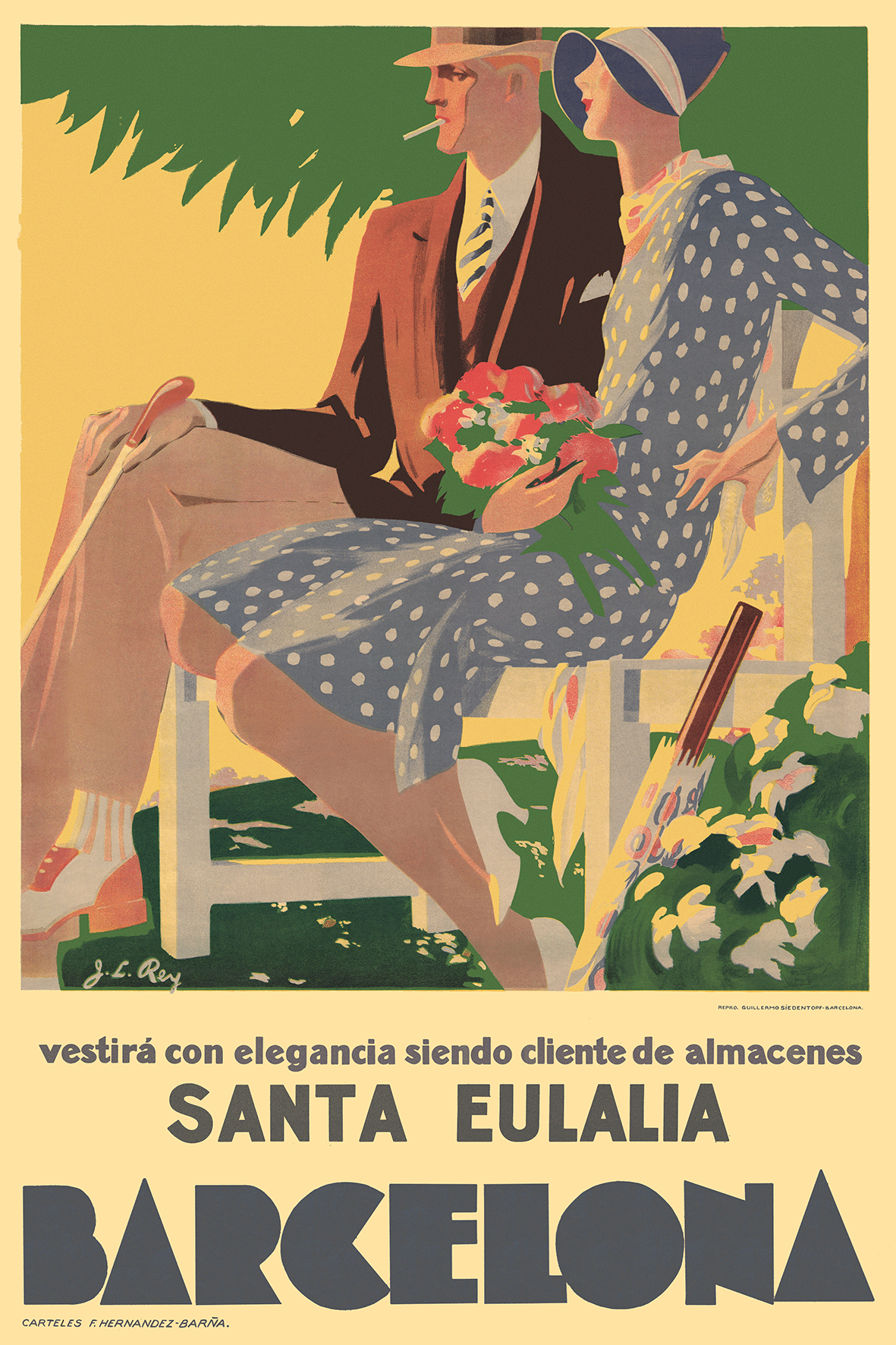 Lovers on the hill, Santa Eulalia, Barcelona, c.1930.