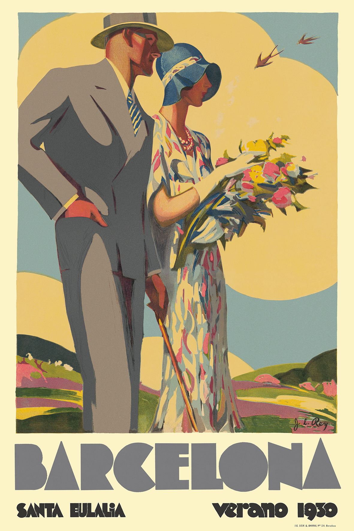 Lovers and Swallows, Santa Eulalia, Barcelona, 1930.