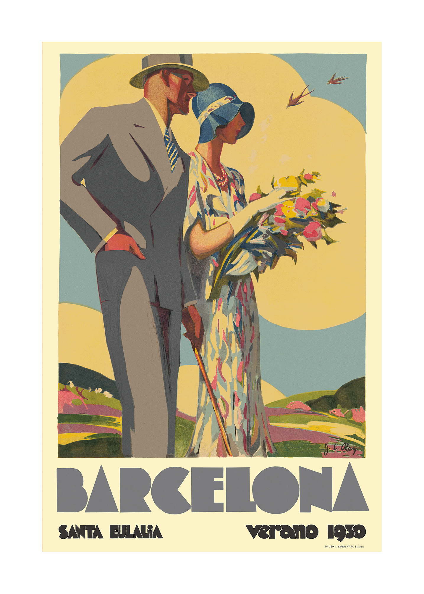 Lovers and Swallows, Santa Eulalia, Barcelona, 1930.