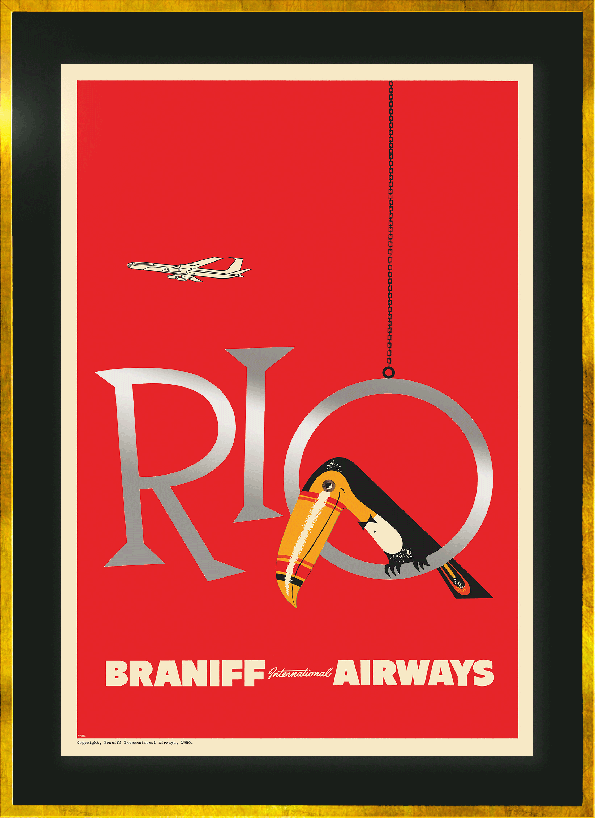 Braniff Rio Toucan Welcome to Brazil, 1959.