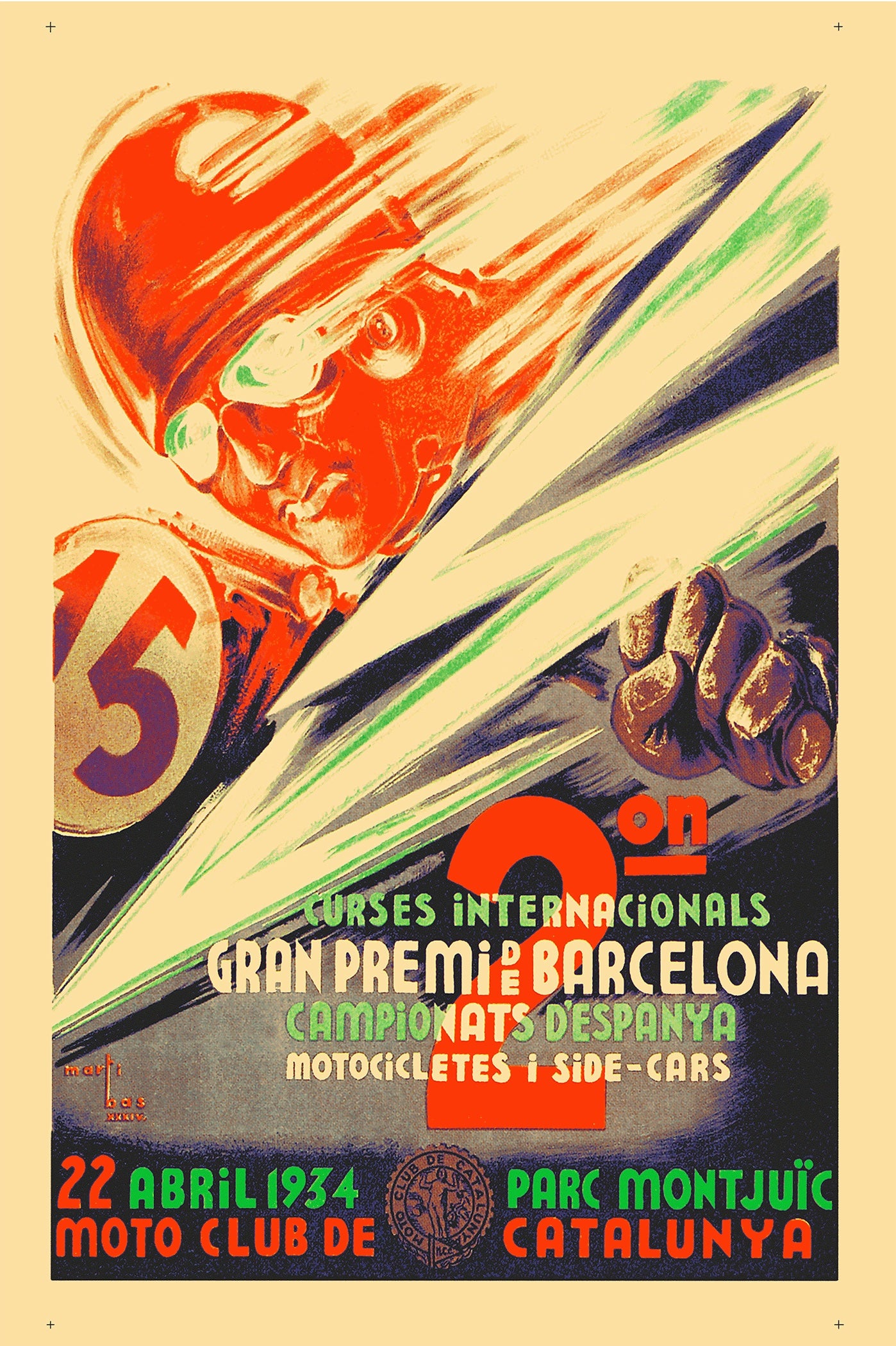 Gran Premi de Barcelona, Motocicletes, 1934.