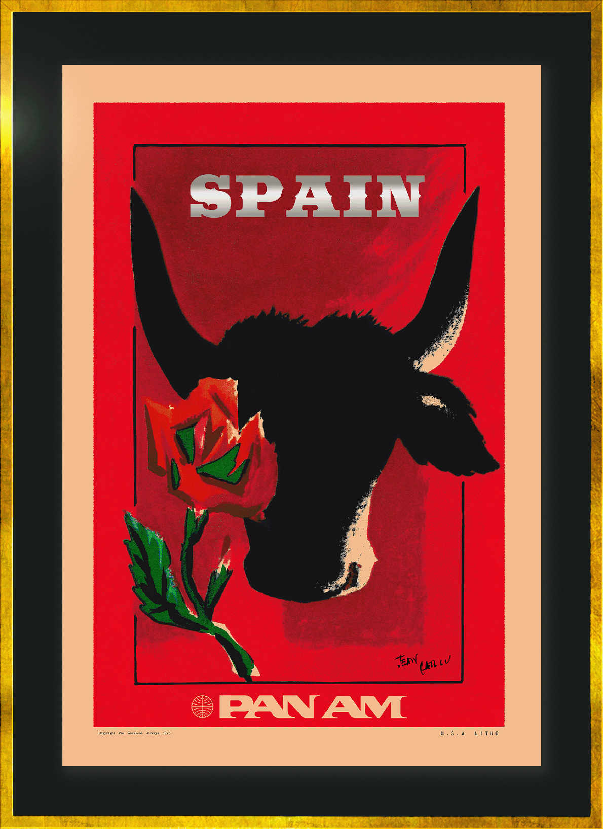 Spain, Pan Am, 1950s [Ode to the Toro] [Red]
