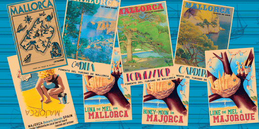8 colourful Mallorca Vintage posters that are part of the inauguration in June 2021
