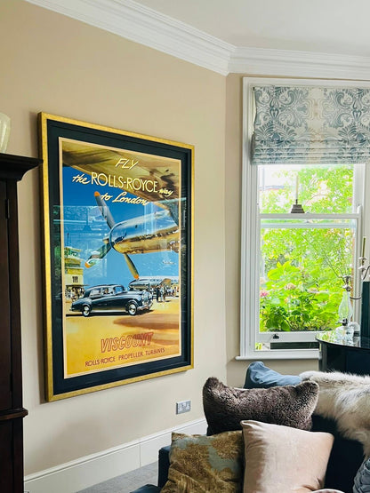 Fly the Rolls-Royce Way to London, 1950s. [Viscount]