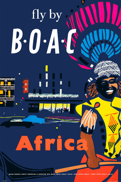 Africa, Fly by B.O.A.C, 1950s. [Celebration]