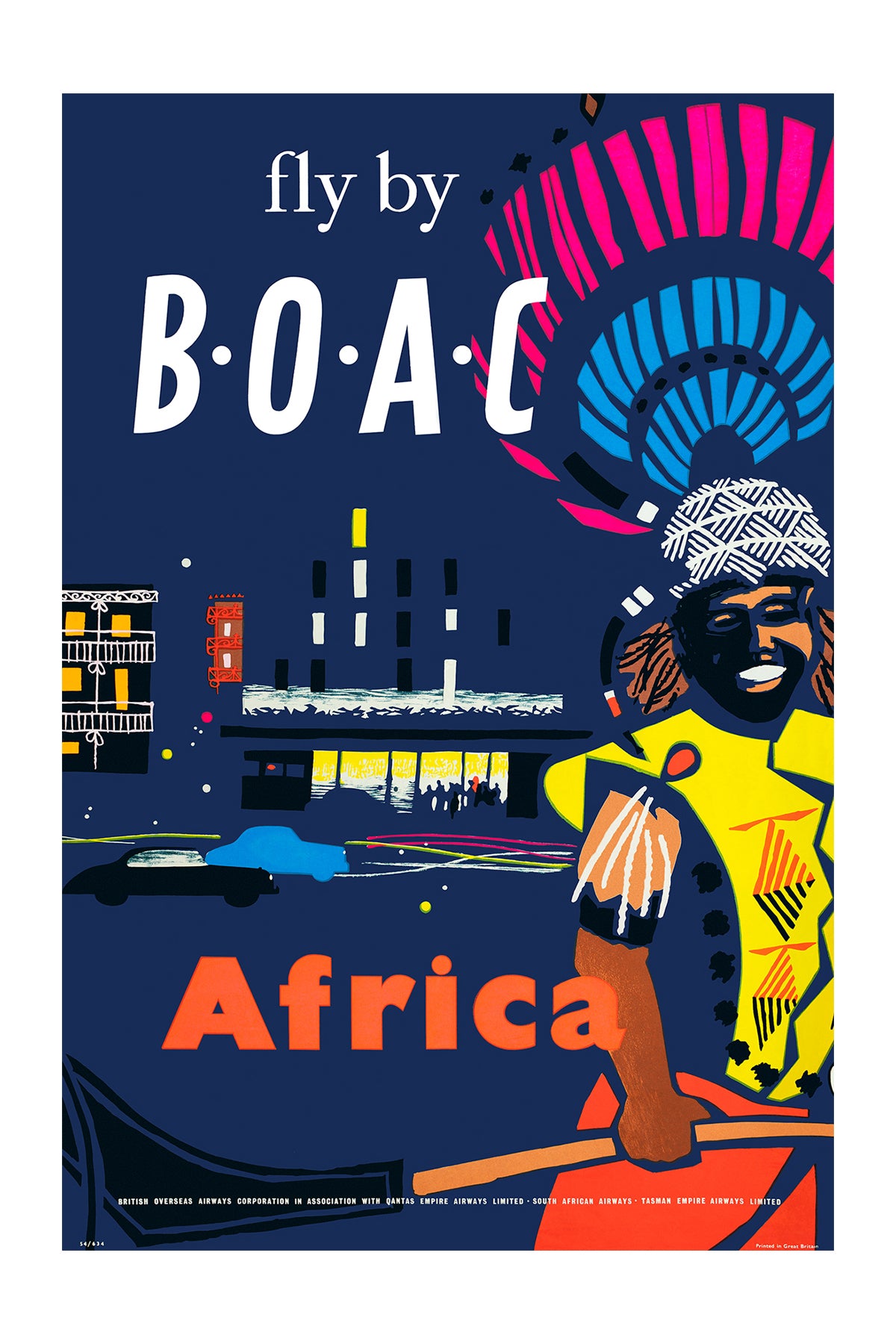 Africa, Fly by B.O.A.C, 1950s. [Celebration]