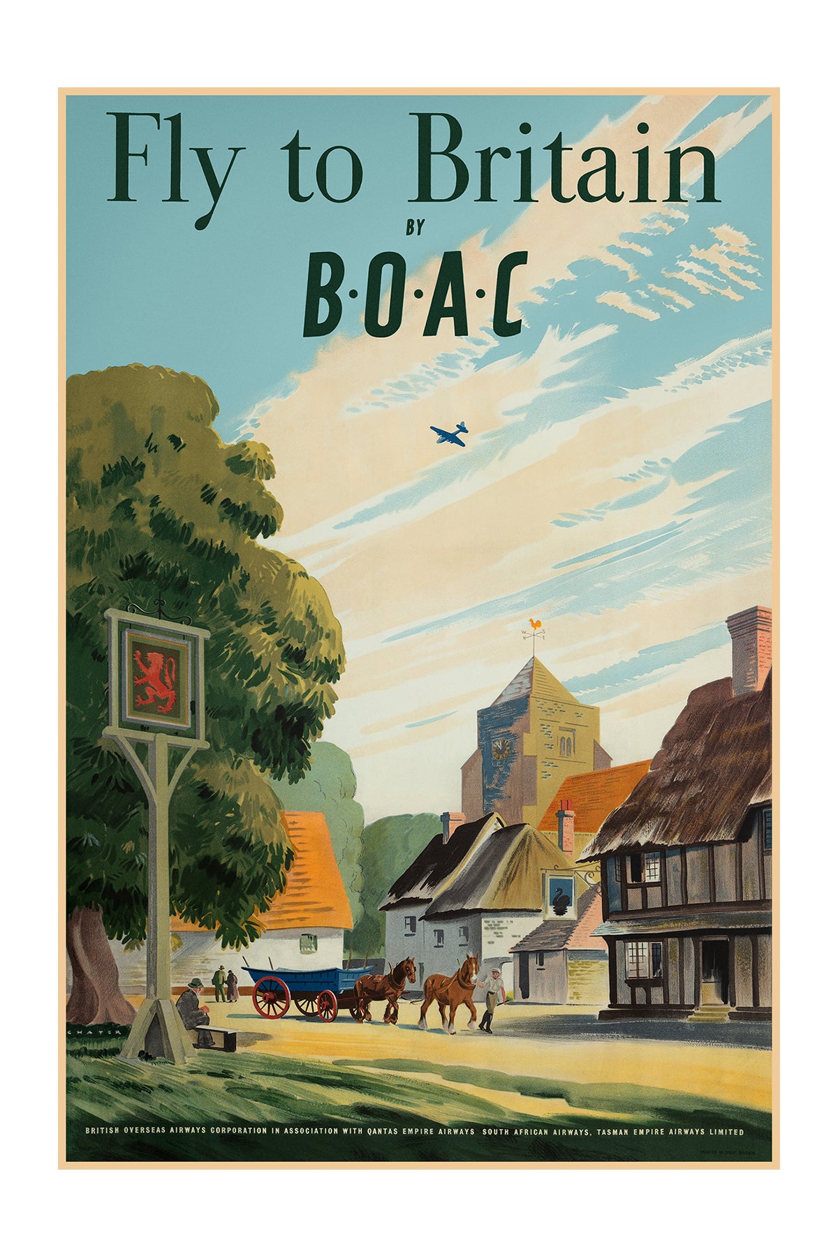 Fly to Britain by B.O.A.C., 1950s [Cottage]