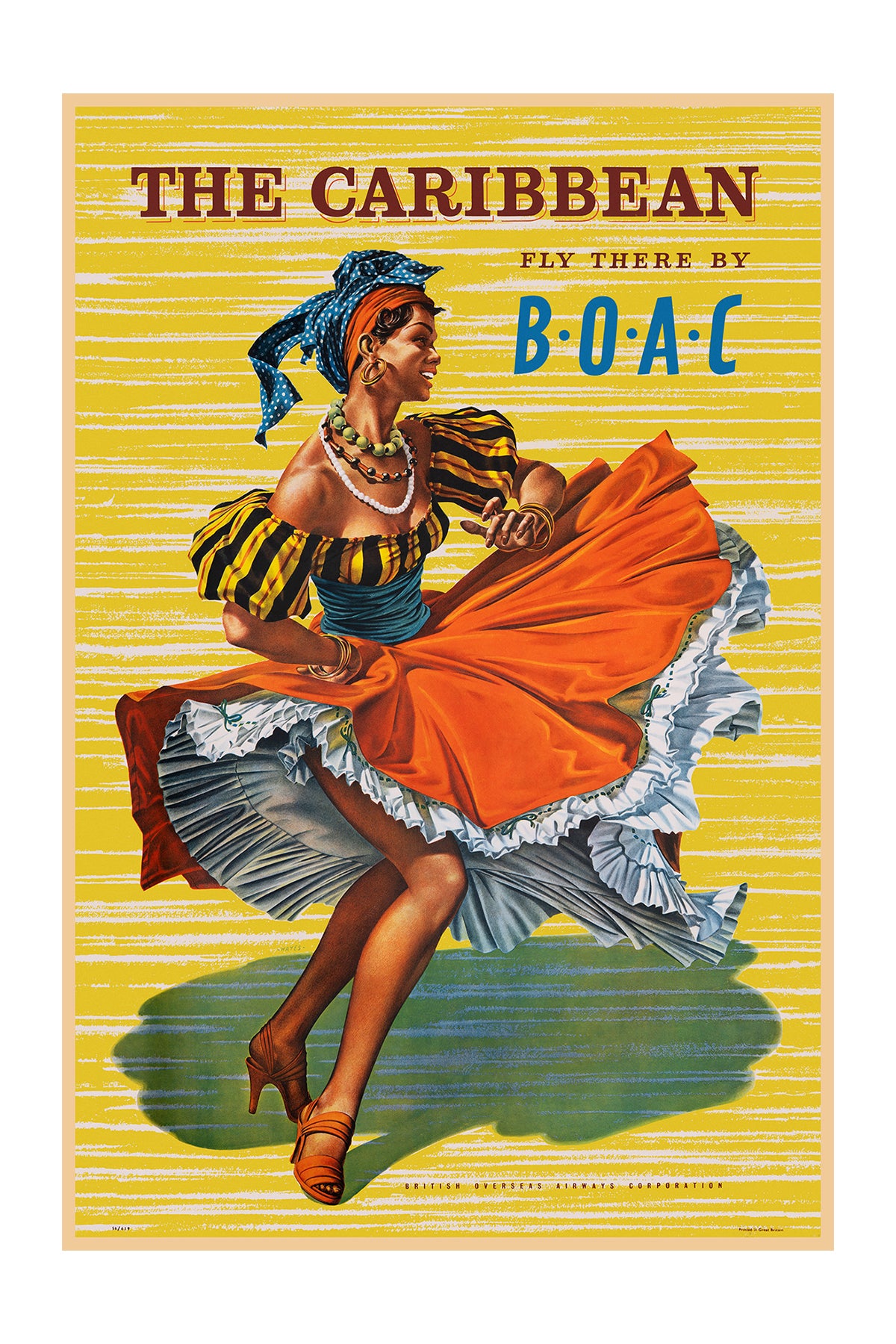 The Caribbean, Fly there by B.O.A.C., c.1953. [Dancer]