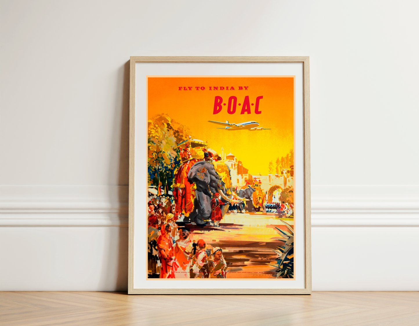 Fly to India By B.O.A.C., 1950s. [Festival]