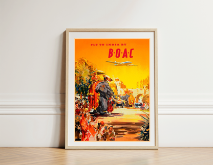 Fly to India By B.O.A.C., 1950s. [Festival]