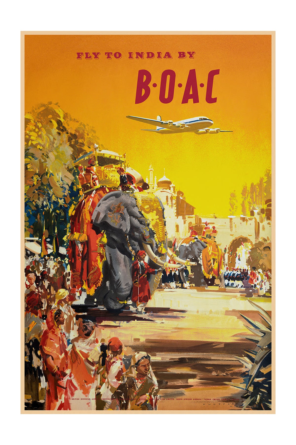 Fly to India By B.O.A.C., 1950s. [Festival]