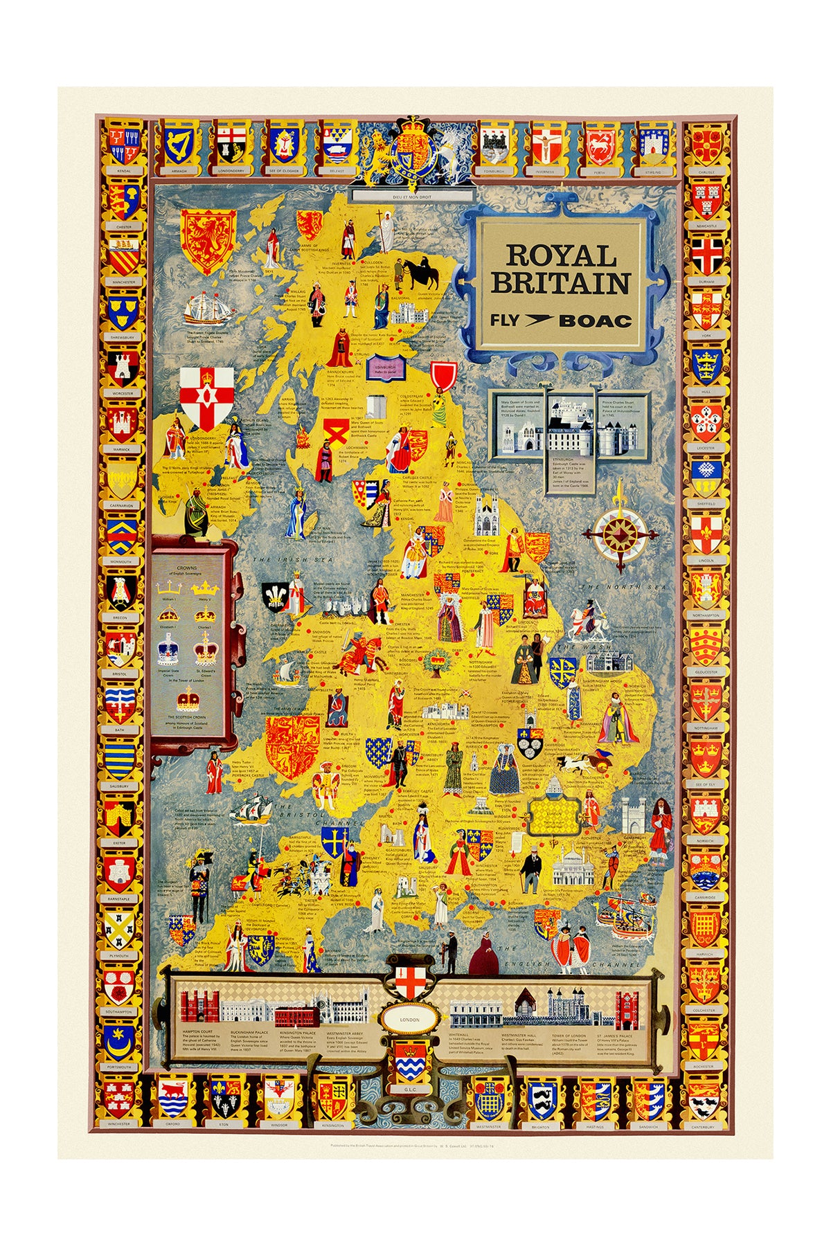 Royal Britain, fly B.O.A.C., 1950s. [History Map]