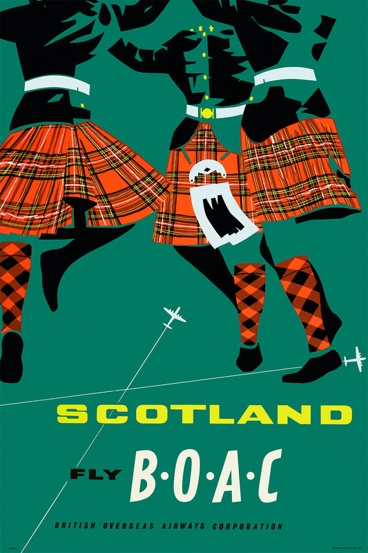 Scotland, Fly B.O.A.C, 1950s. [Kilt]