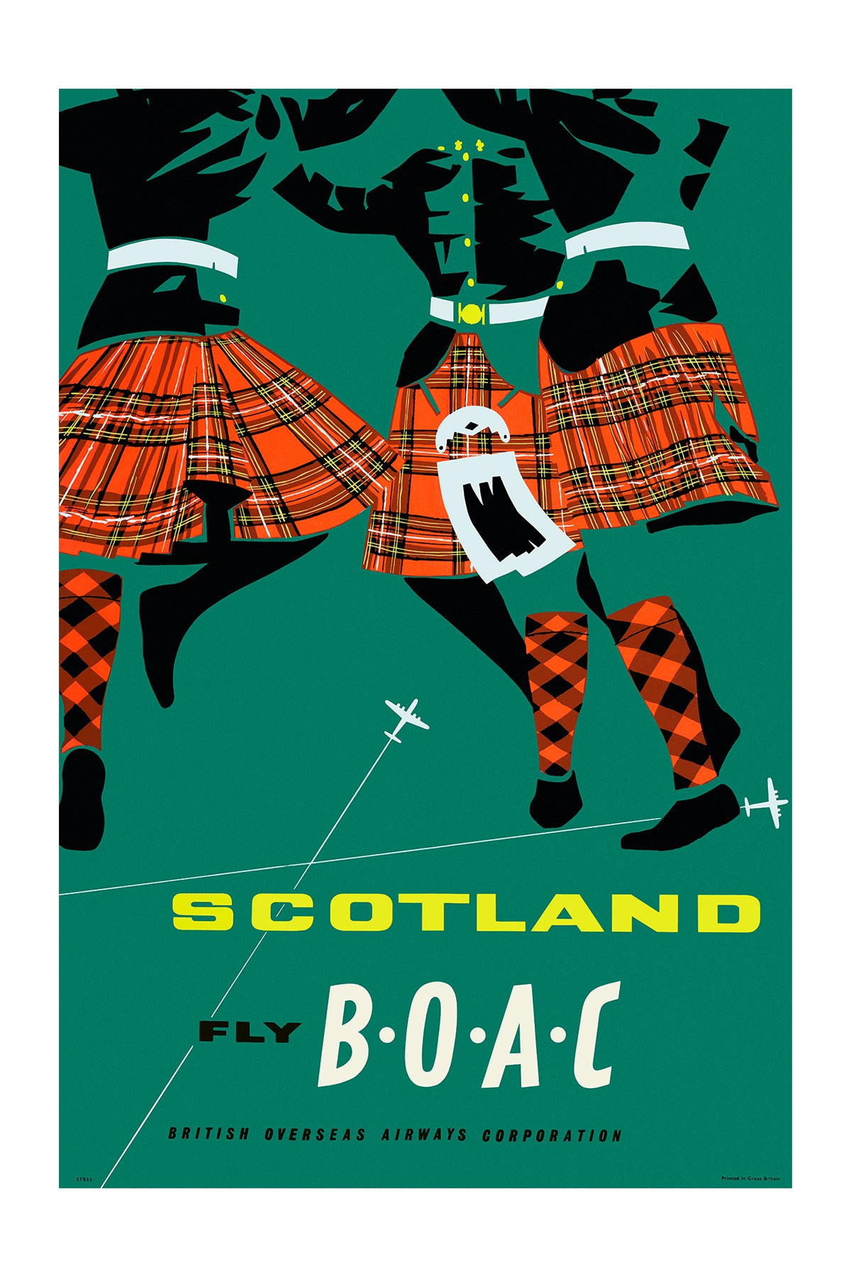 Scotland, Fly B.O.A.C, 1950s. [Kilt]