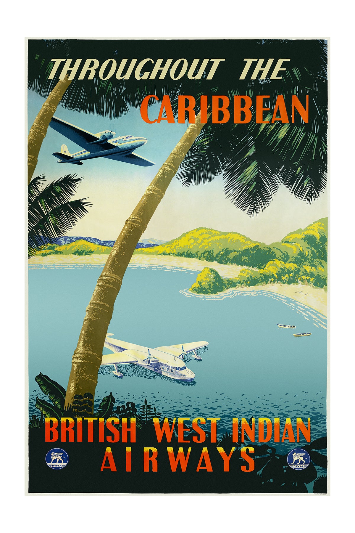 Throughout the Caribbean, British West Indian Airways, C.1950. [Sealand]