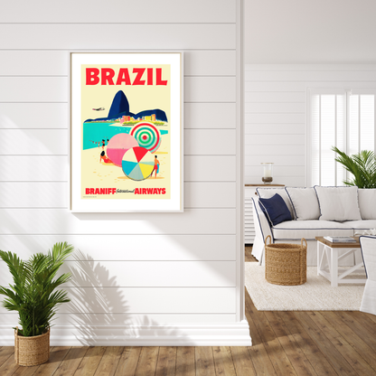 Brazil, Braniff International Airways, 1950s [Sugar Loaf]