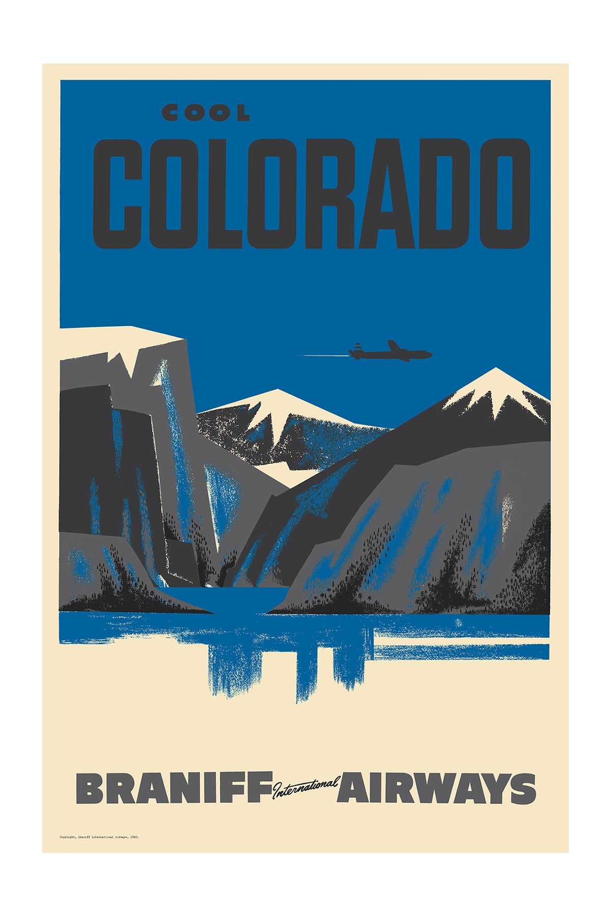 Cool Colorado, Braniff International Airways, 1950s [Mountain Range].