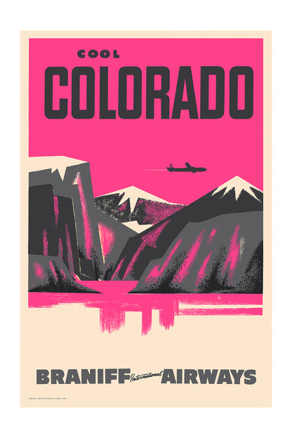 Cool Colorado, Braniff International Airways, 1950s [Mountain Range].