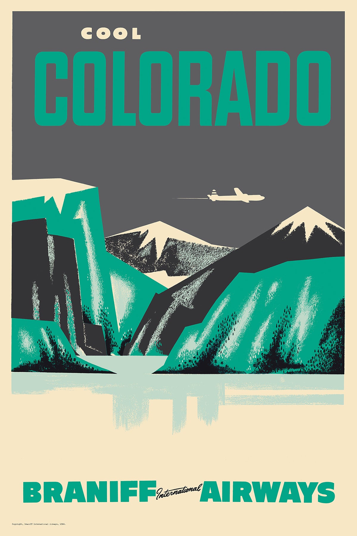 Cool Colorado, Braniff International Airways, 1950s [Mountain Range].