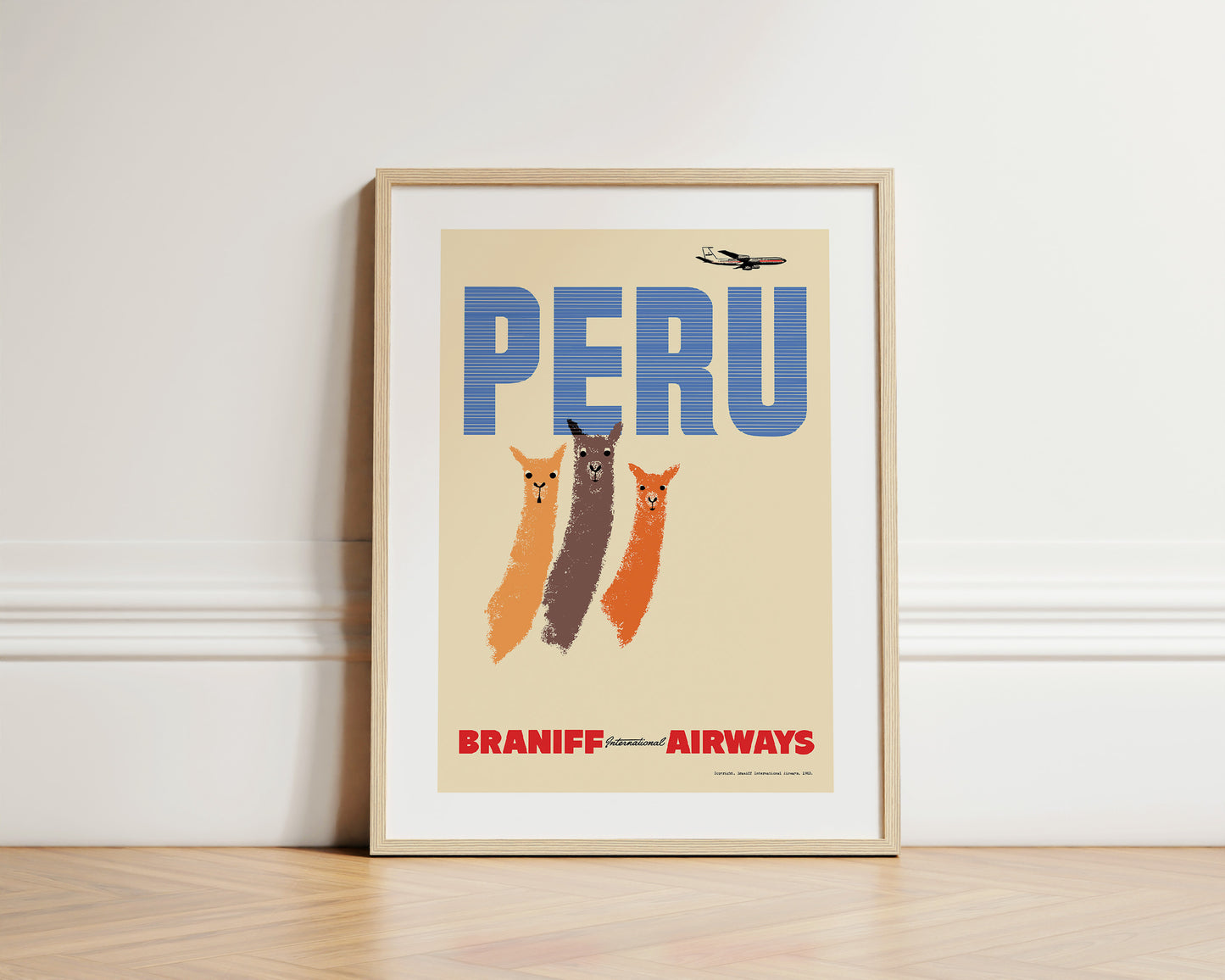Peru, Braniff International Airways, 1950s [Llamas].