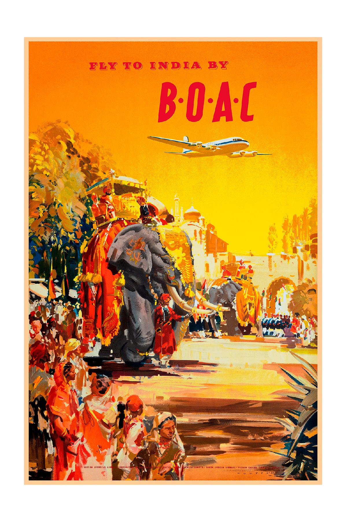 Fly to India By B.O.A.C., 1950s.