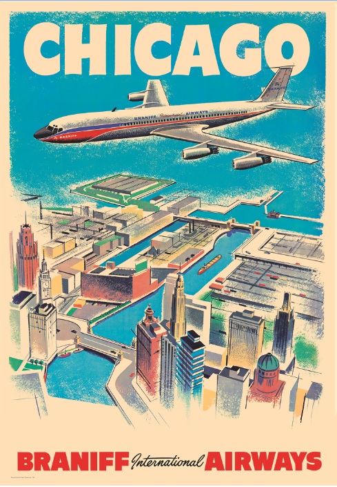 Chicago, Braniff International Airways, 1960s [Aerial View].