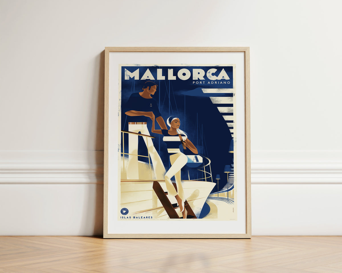 "Bon Vespre Mallorca” [“Good Evening Mallorca”], Port Adriano, Islas Baleares, 1960s.