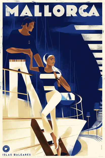 "Bon Vespre Mallorca” [“Good Evening Mallorca”], Port Adriano, Islas Baleares, 1960s.