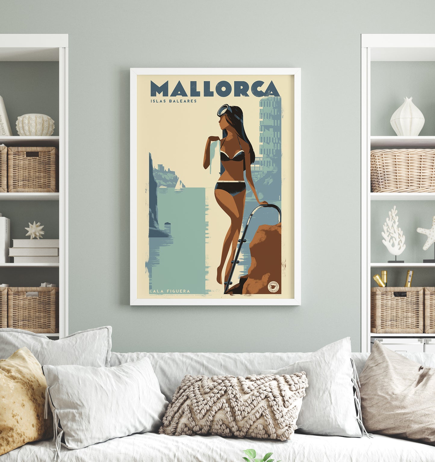 La Nadadora, Cala Figuera, Mallorca, Islas Baleares, 1950s.