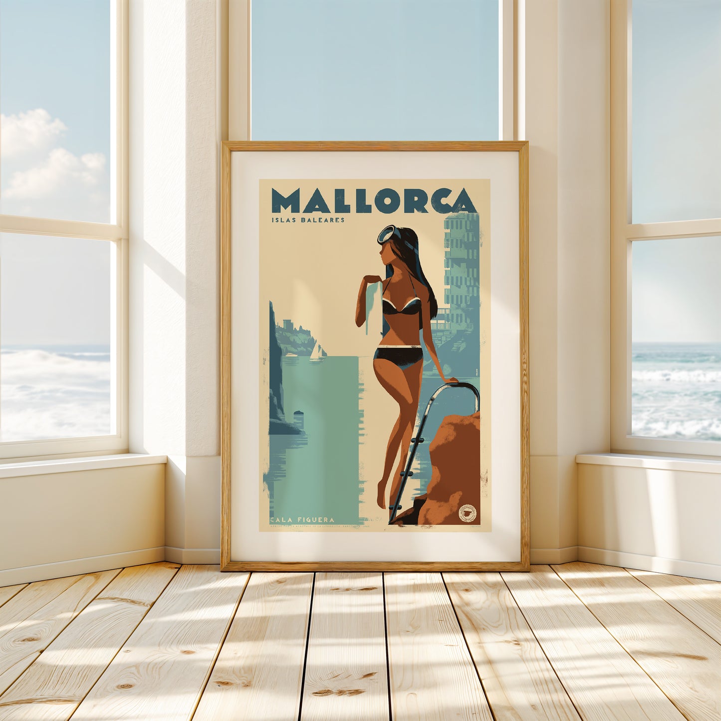 La Nadadora, Cala Figuera, Mallorca, Islas Baleares, 1950s.