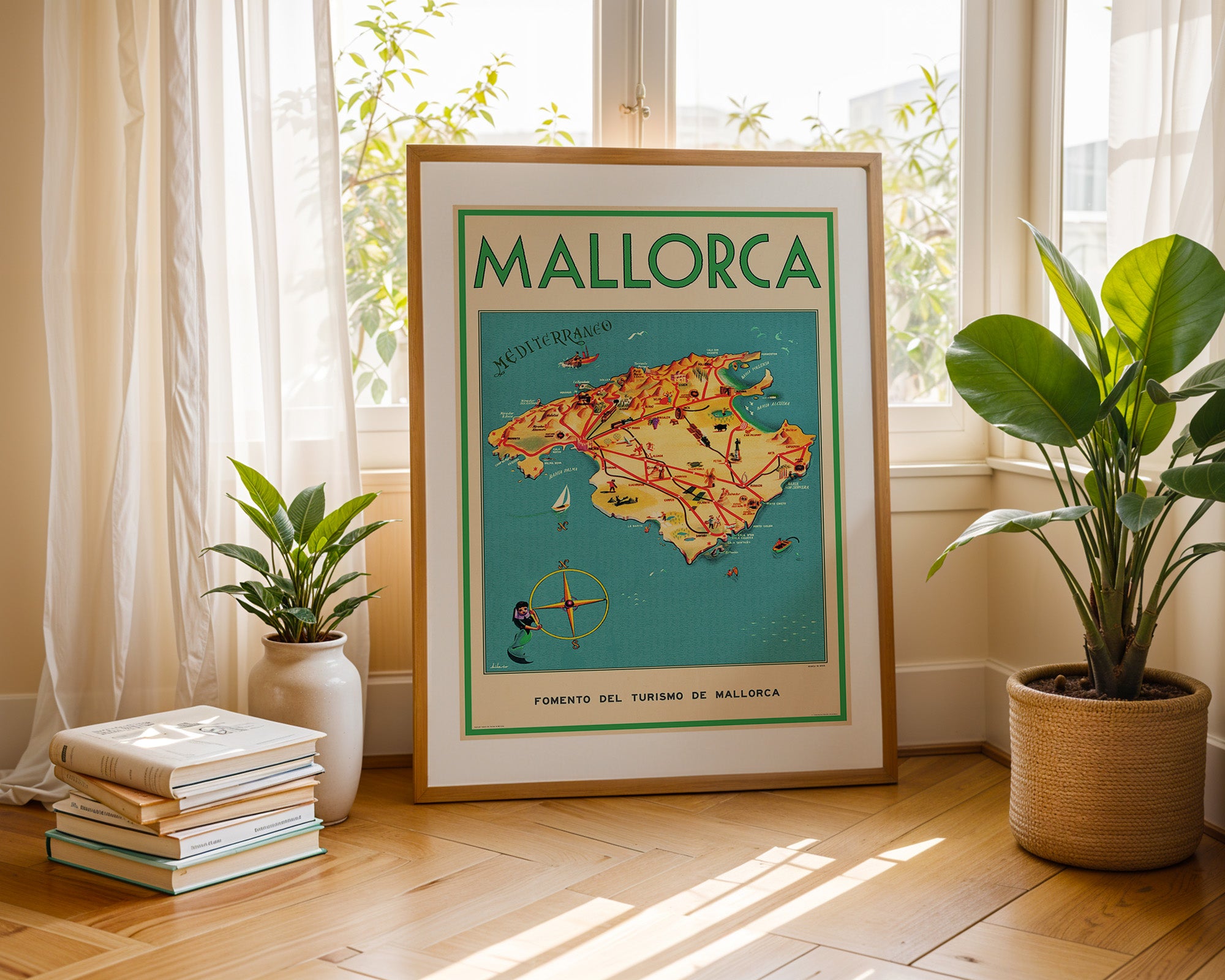 Mapa de Mallorca, 1950s. [Mediterráneo] – Stick No Bills