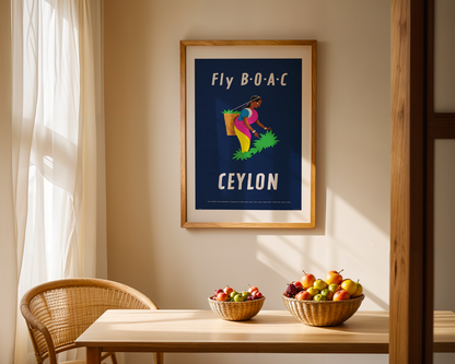 Fly B.O.A.C To Ceylon, Tea Picker, 1953.