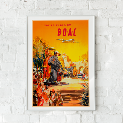 Fly to India By B.O.A.C., 1950s.